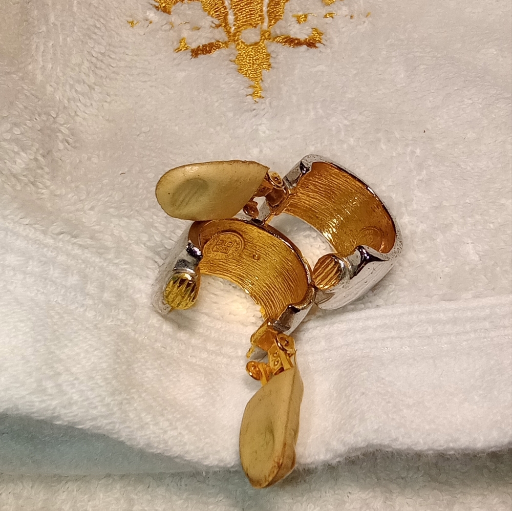 Givenchy Logo 1970's Wide Sterling Solid 925 Silv… - image 3